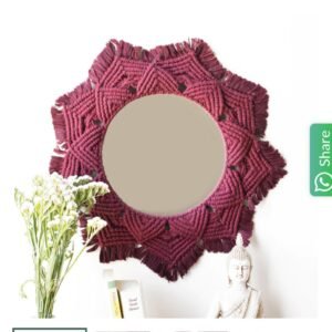 Hanging Mirror of Macrame Thread