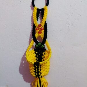 Hanging Pot of Macrame Thread